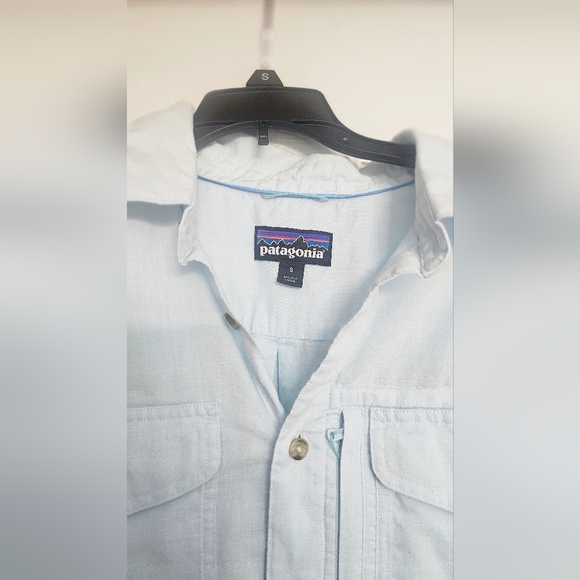 Patagonia Men's Casual Light Blue Worn Wear - Picture 3 of 11